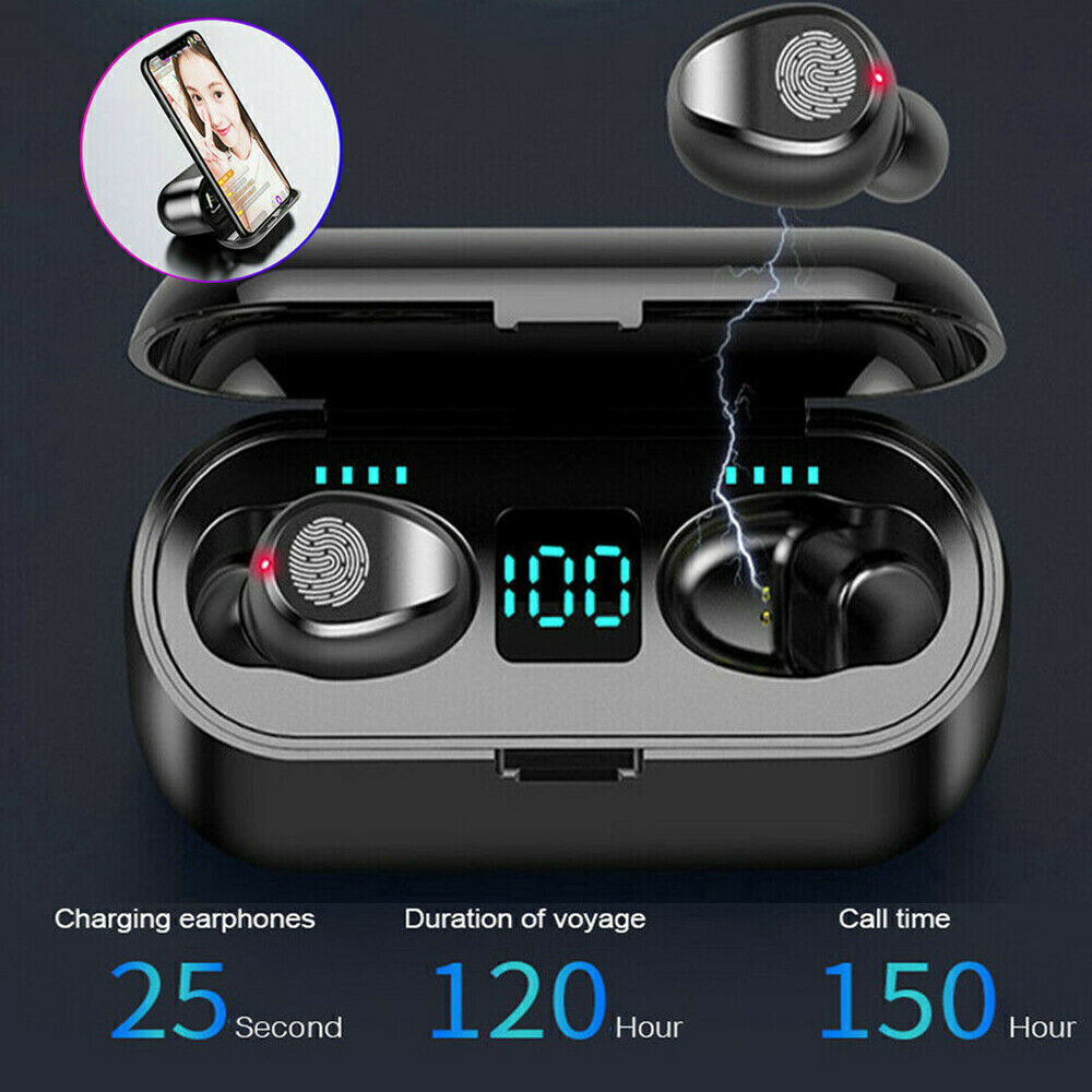 Wireless Earbuds Headphone Headset Noise Cancelling TWS Waterproof for Bluetooth-image