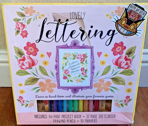 Art Kit Lovely Lettering Sketchbook Project Handwriting quotes craft Calligraphy - Picture 2 of 4