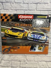 Carrera Go  GT Contest 1/43 Scale Slot Car Set Corvette  Ferrari Preowned