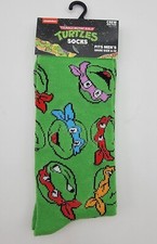Teenage Mutant Ninja Turtles Crew Socks Size 6-12 Nickelodeon Green