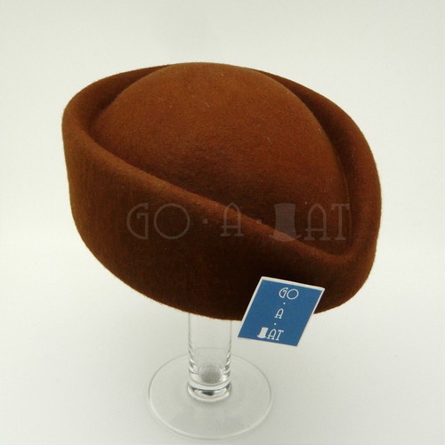 RETRO Wool Felt Women Pillbox Hat Ladies Fascinators | 56cm | Black Pink Brown - Picture 4 of 17