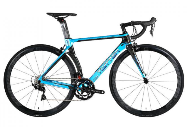 NEW Carbon Fiber Twitter Pro Road Bike with Claris R2000 Blue in original  BOX