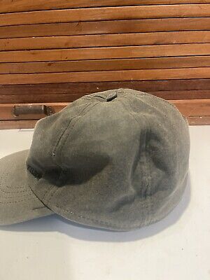 90’S MADE IN USA FILSON LONG BILL CAP Vintage Filson Tin Cloth Long Bill Hat Cap Wax Cotton