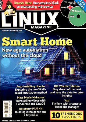 LINUX  MAGAZINE | NOV 2024 #288 | SMART HOME | DVD INSIDE