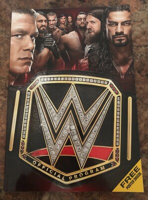 WWE Official Program 2015 Magazine Book With Poster Wrestling