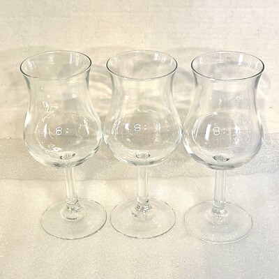 Luminarc Wine Taster Glasses 3 Hourglass Shaped 11 oz France by J G Durand EUC