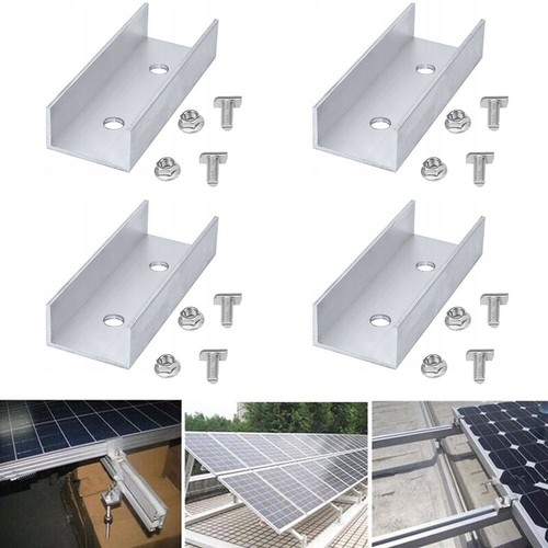 NuaSol Support De Balustrade Pour Balcon Fixation Pour 2 Panneaux Solaires Et Un Onduleur Photovoltaïque | Angle D'inclinaison 0° & 25-45°| Largeur De Balustrade Jusqu'à 80x80mm, Argenté