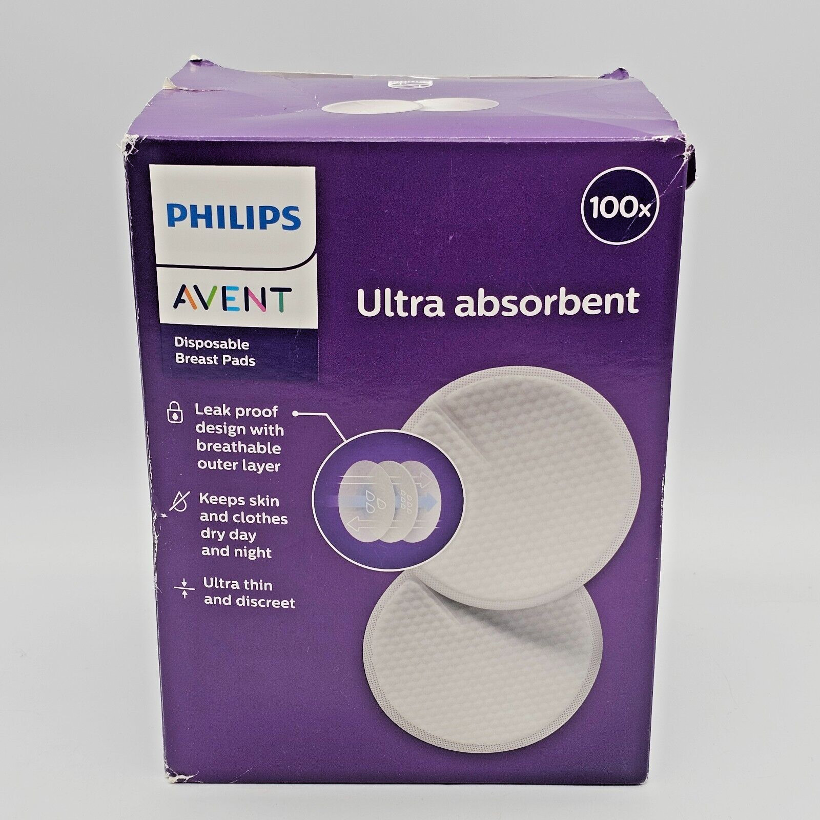 Philips AVENT Breast Nursing Pads Disposable, Thin, Ultra Absorbent, 100-Count
