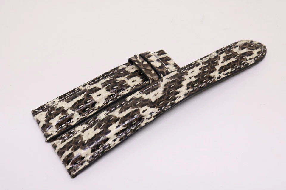 Bracelet de montre en cuir peau de serpent Cobra 18 mm - 24 mm - Photo 2/2
