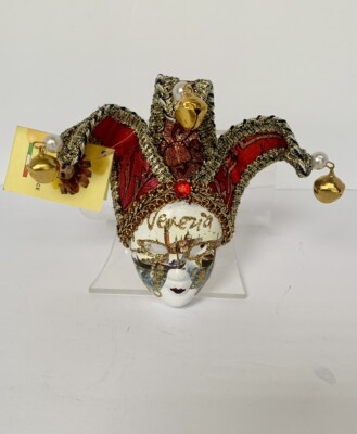 La Maschera de Veneziana Mini Mask Handmade In Venice Italy Mardi Gras