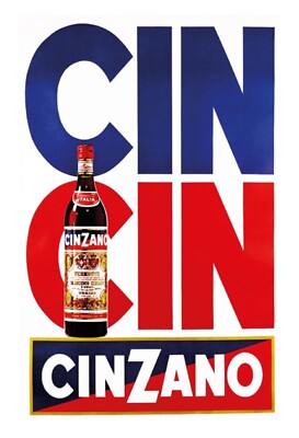 Top-Schilder, versch. Größen, italienischer Wermut, Cinzano, Aperitif, neu & ovp