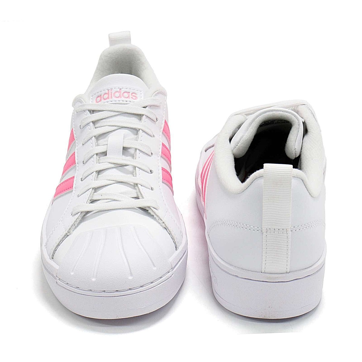 Girls Adidas Streetcheck Sneakers White Pink Athletic Shoes