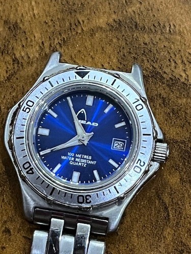 Vintage Head HD1201BLBT Date Dial WR100M Quartz Ladies Bracelet Watch -Working - Picture 2 of 7