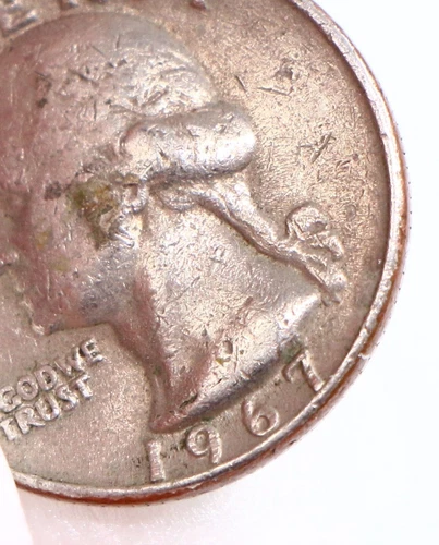 RARE 1967 QUARTER DOLLAR UNITED STATES OF AMERICA NO MINT MARK LIBERTY COIN - Picture 15 of 20