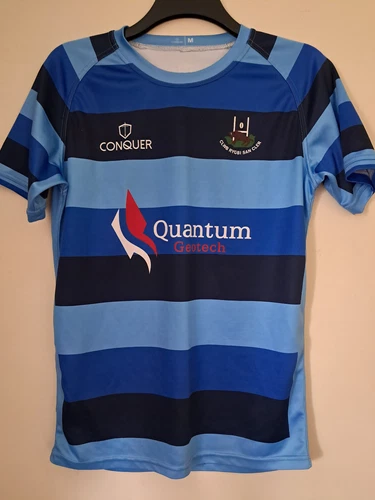 Conquer Rugby Shirt Medium Blue Hoops