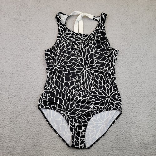 Islander Swimsuit Womens 18 Black Floral One Piece Bathing Suit Resort Vacay - Picture 3 of 18