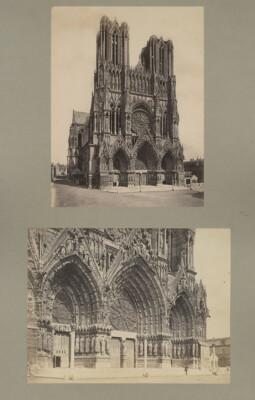 2 Fotos Francis Frith Albumen Reims Marne Frankreich 1870