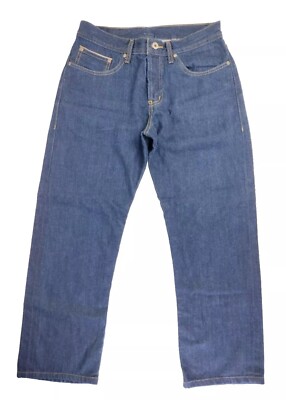 Naked & Famous Weird Guy Indigo Blue Bird Selvedge Jeans Size 33 Measures 32x26