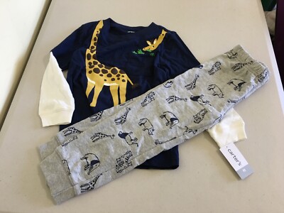 NEW Carter's Boys Giraffe Shirt & Sweatpants 2pc Set 
