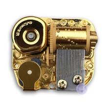 Play "Silent Night" Music Box Parts Mechanism Golden Sankyo Musical Movement
