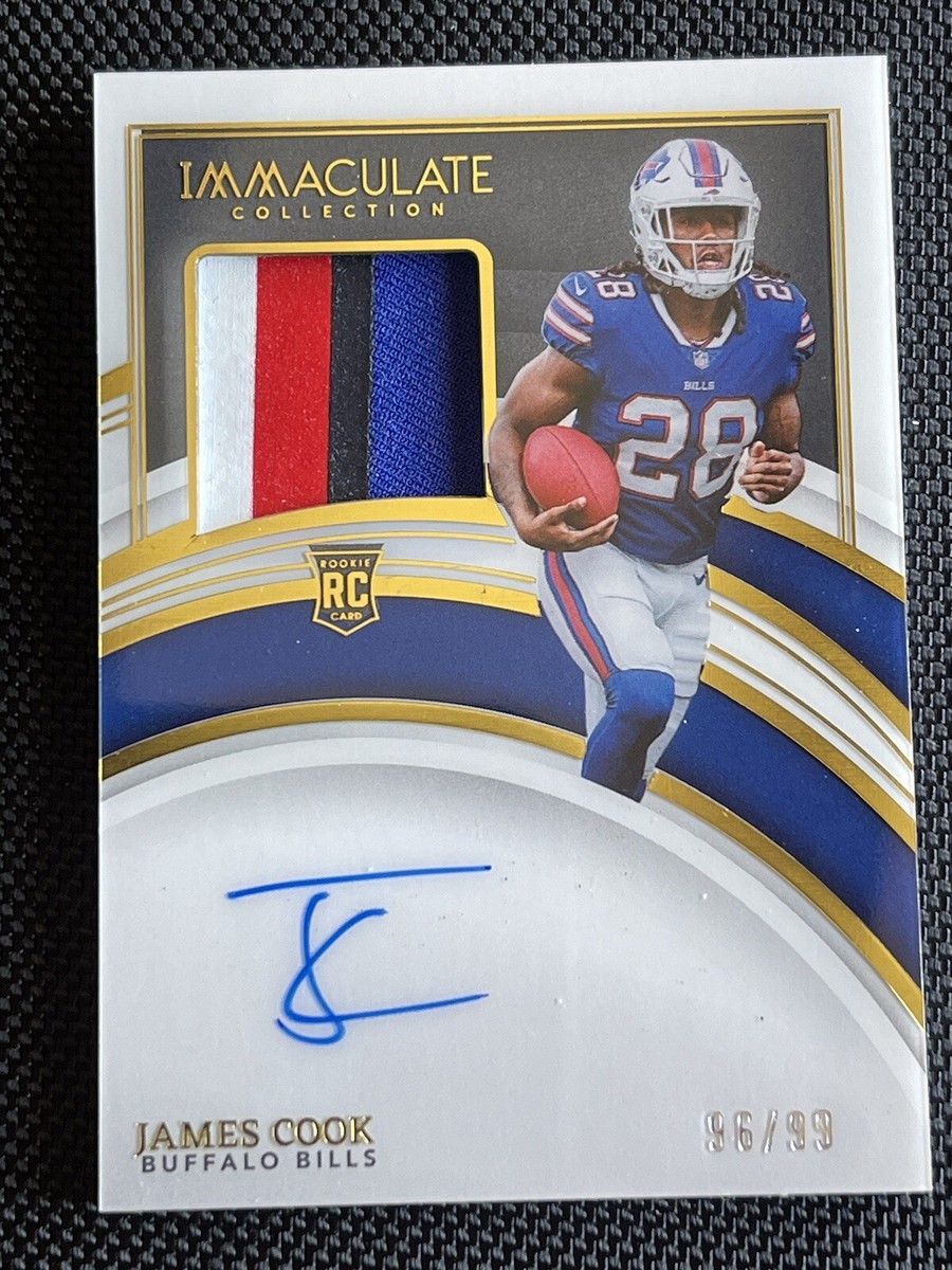 2022 Panini Immaculate RPA #122 James Cook /99 Sick 4 color Patch