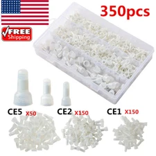 350Pcs Closed End Crimp Cap Copper Core Nylon Wire Connectors 22-10AWG Terminals