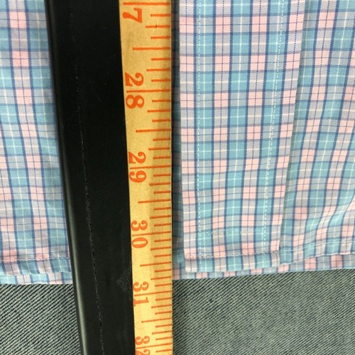 Vineyard Vines Tucker Shirt M Button Up Long Sleeve Plaid Pink Logo Whale Mens - Picture 8 of 9
