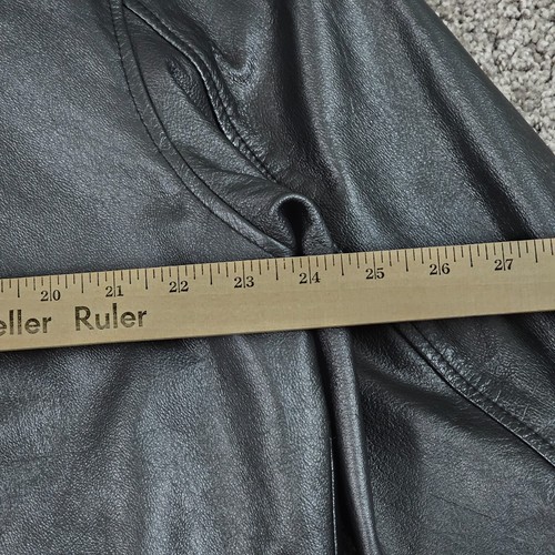 Chaqueta de Cuero Wilsons Para Hombre Mediana M Negra Abotonada M Forrada Julian Peso Pesado - Imagen 11 de 14