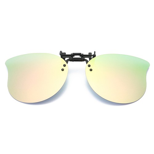 Polarized Cat Eye Clip on Sunglasses Rimless Flip Up Over Prescription Glasses - Picture 17 of 23