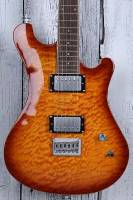 Sozo Z7 Electric Guitar Quilt Maple Top Honeyburst with Hardshell Case Z7HBQV2