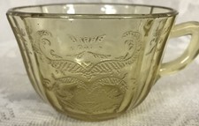 Madrid Depression Glass Amder Yellow Tea Cup Replacement Piece
