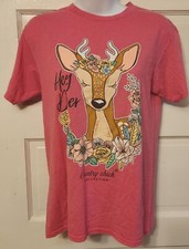 Simply Southern Country Chick Hey Deer T-Shirt ADULT Small