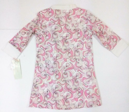 New Girls LUCY SYKES Shirt DRESS Size 4T Pink & White Cotton Paisley Print Lined - Picture 3 of 5
