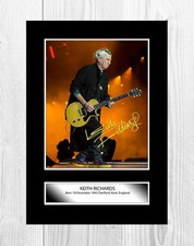 Keith Richards 4 A4 signed mounted photograph picture poster Choice of frame