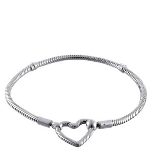Pandora Moments Heart Clasp Snake Chain Bracelet | eBay