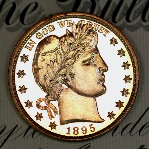 * 1895 ULTRA DCAM * PRISTINE++ GEM BU PROOF BARBER HALF-DOLLAR * FROM COLLECTION