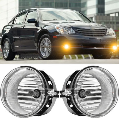 For 07-09 Sebring Sedan Clear Lens Pair Bumper LED Fog Light Lamp Replacement