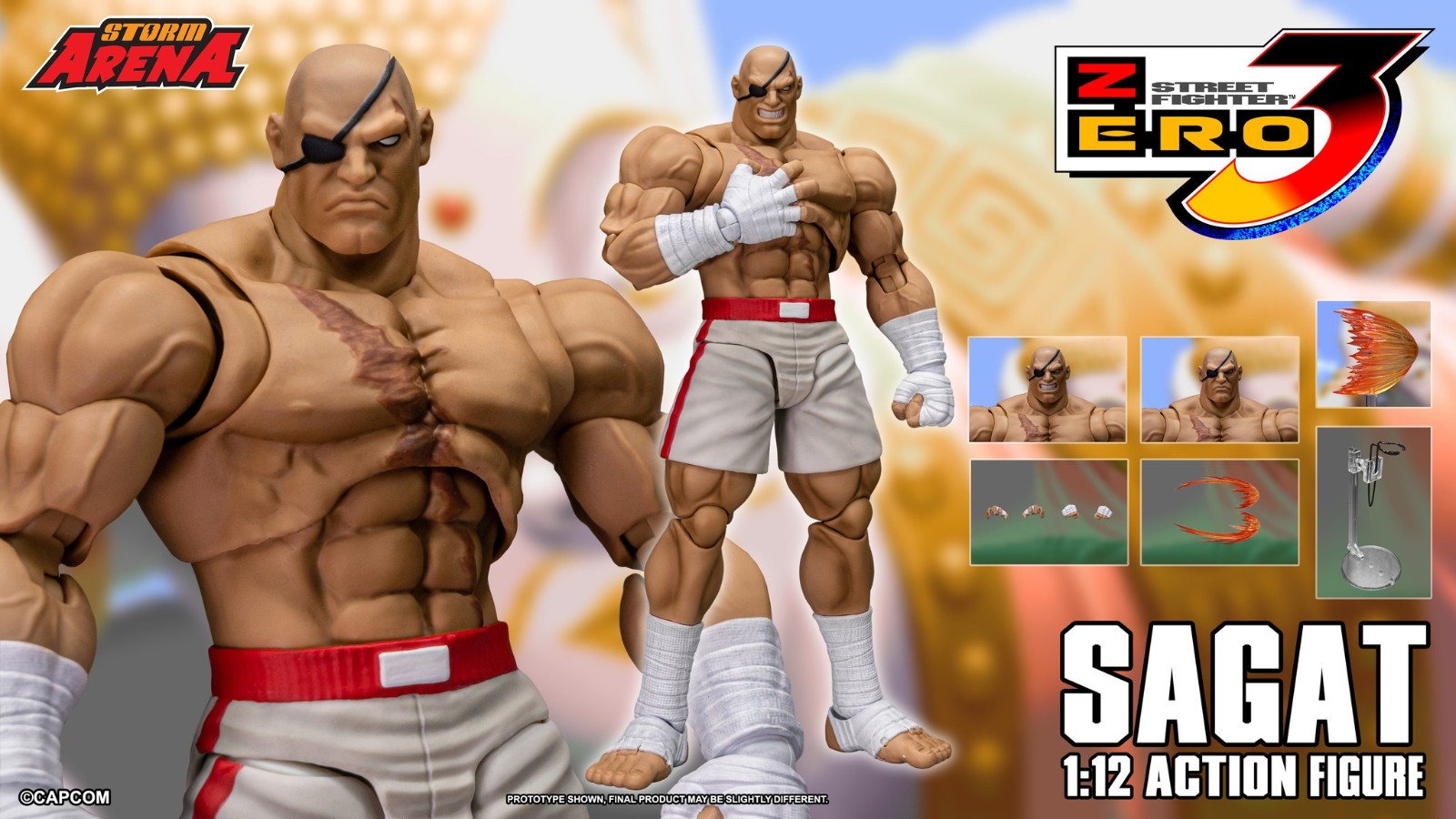 Storm Arena Street Fighter 3 Zero Alpha Sagat ATE Exclusive 7.5" Figure 2026