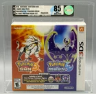 Pokemon Sun & Moon Nintendo 3DS Dual Game Pack W/ Figure Set VGA 85 Graded