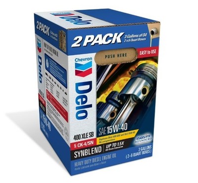 DELO XLE SB Synthetic Blend Diesel Motor Oil SAE 15W-40 3 Gallon Smart Change