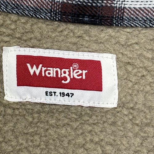 NWT Wrangler Flannel Sherpa Lined Fleece Jacket Mens XL Shacket Plaid Outdoor - Picture 17 of 18