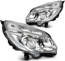 Headlights Assembly For 2017 2016 Chevy Equinox LT LS LTZ Chrome Housing L+R