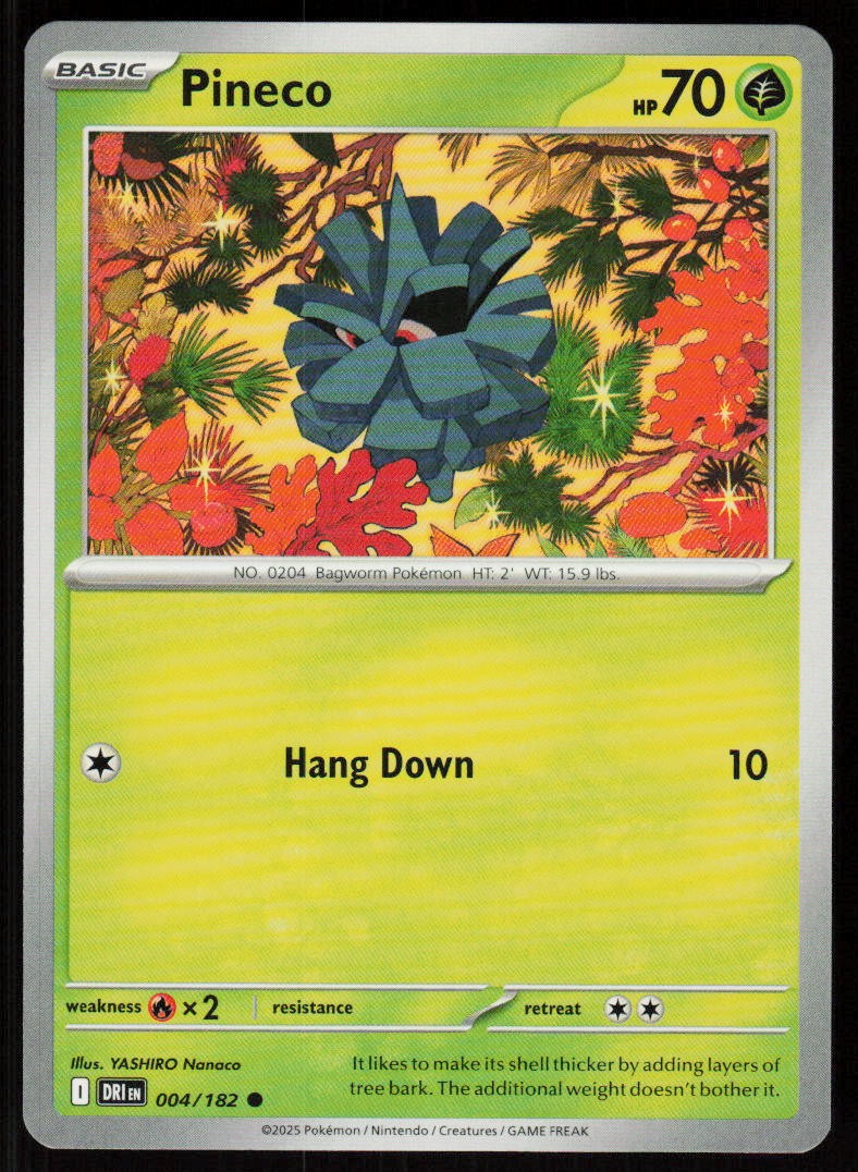 Pineco 004/182 Common Destined Rivals Pokemon Near Mint