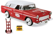 Diecast Car Motor City Classics Coca-Cola Chevrolet Bel Air Nomad Wagon 1955