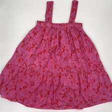 Karlie Floral Smocked Midi Dress Size Large Pink City Beach