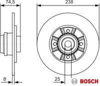 2X Bremsscheibe Bosch 0986479760 2 Bremsscheiben Hinterachse Hinten FüR Renault