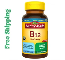Nature Made B12 1000 mcg 160 Tablets Support brain cell function, reduce Fatigue