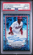 2024 BOWMAN STERLING PROSPECT AUTO STERLING SCINTILLATE ELIJAH GREEN 5/25 PSA 10