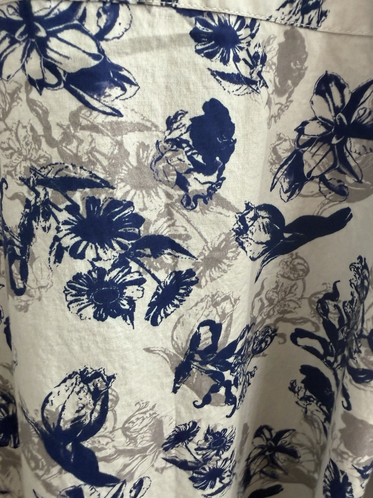 Ameri Mode Button Up Blue Multicolor, Flowers, La… - image 5