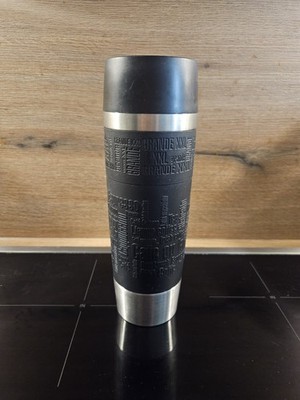 Emsa Travel Mug Isolierbecher Thermobecher 0,5 L Edelstahl schwarz mit Deckel